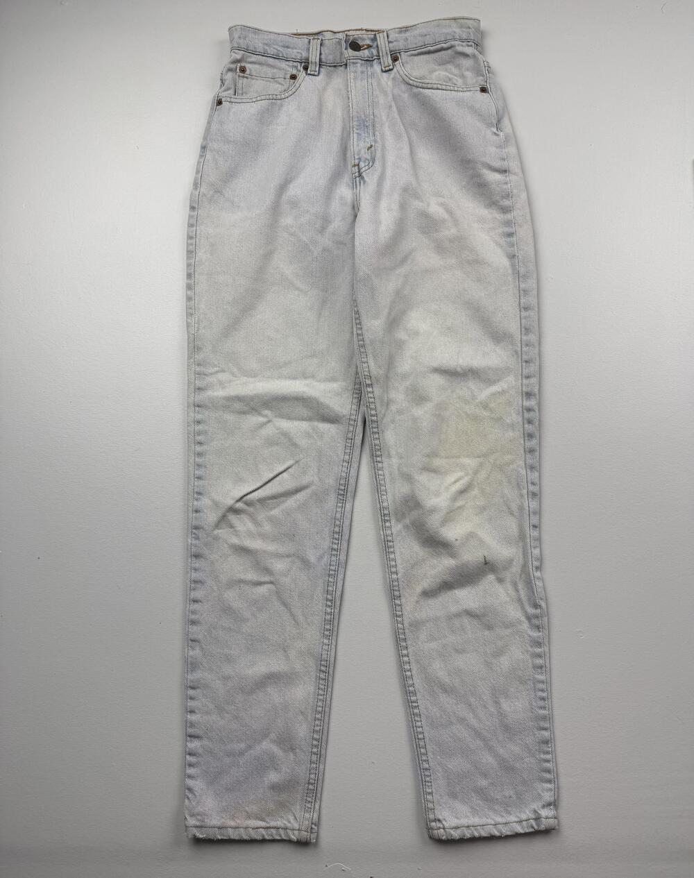 Vintage Levi's 521 Jeans Womens 8 Blue Light Wash High Rise Tapered Denim USA
